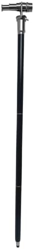 Nautical Wooden Walking Stick with Brass Telescope Handle 38 Inches