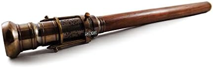 Unisex Lightweight Sturdy Folding Walking Cane with Antique Brass Handle