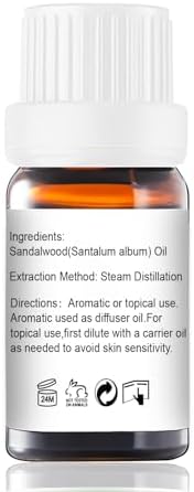 Sandalwood Essential Oil - 10mL for Diffuser and Skincare