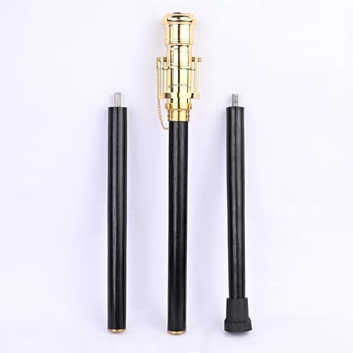 Brass Nautical Telescope Walking Stick with Compass