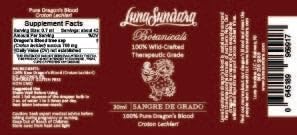 Luna Sundara Pure Dragons Blood 1 Oz Wildcrafted Resin