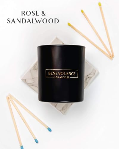 Benevolence LA Rose Sandalwood Aromatherapy Candle