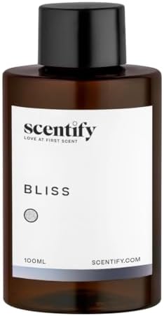 Scentify Bliss Aroma Oil Refill - 100ml Luxury Eucalyptus Bergamot Tea Powdery Scent