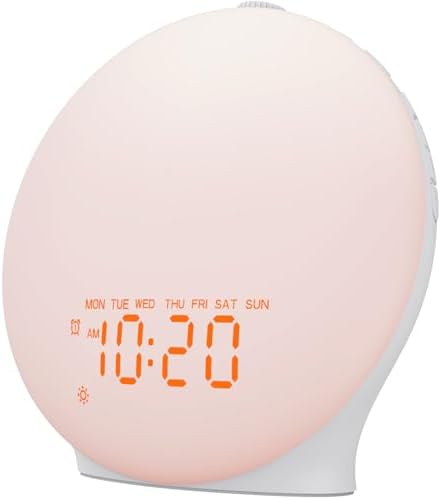 JALL Sunrise Alarm Clock with 25 Sounds and 17 NightLights