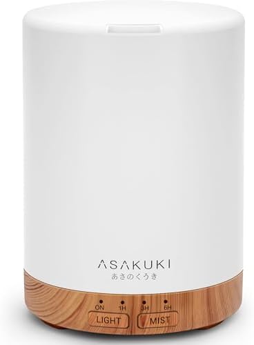 ASAKUKI 300ML Essential Oil Diffuser with 7 LED Lights and Auto-Off