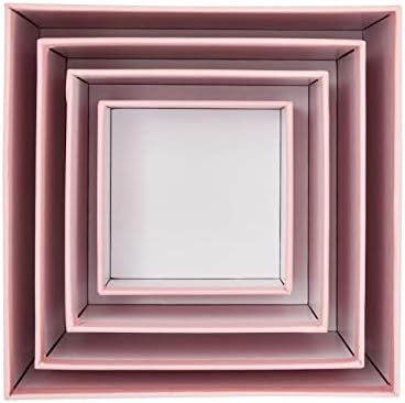 Stockroom Plus 4 Pack Pink Square Nesting Gift Boxes