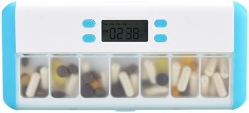 Smart Pill Organizer with 7 Alarms and LED Flash