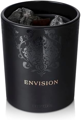 Deep Eden Scented Candle with Crystal 74 Oz Black