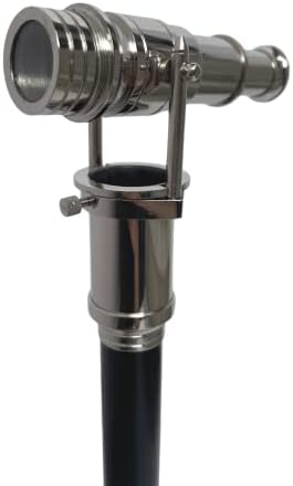 Nautical Wooden Walking Stick with Brass Telescope Handle 38 Inches