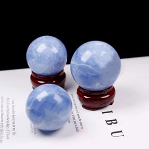 Natural Celestite Crystal Ball with Stand for Healing and Fengshui