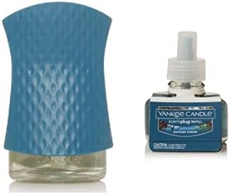 Yankee Candle Blue Curves Diffuser Base with Bayside Cedar Refill