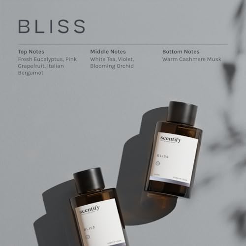 Scentify Bliss Aroma Oil Refill - 100ml Luxury Eucalyptus Bergamot Tea Powdery Scent