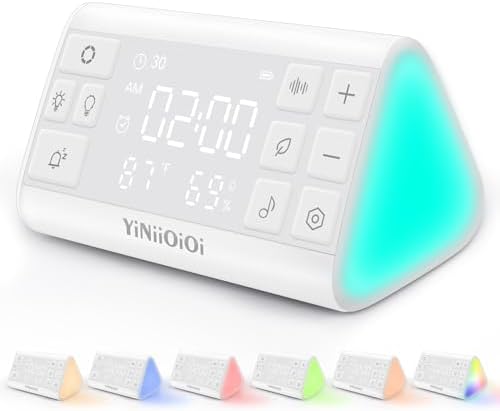 Soothing Sound Machine with Alarm Clock and Night Lights