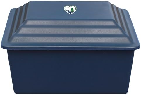 LegacyGuard Durable Polymer Urn Vault - Navy Blue