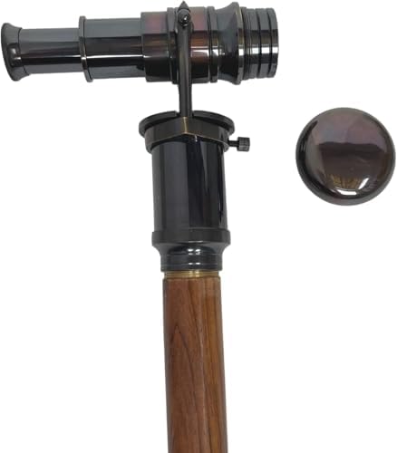 Nautical Walking Cane with Telescope Mount