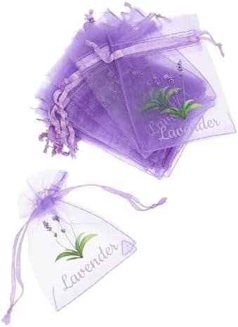 Cabilock Lavender Sachet Bags 20pcs Empty Drawstring Pouches for Herbs and Spices