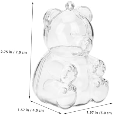 24Pcs Bear Shaped Transparent Candy Boxes Cute Party Favor Storage