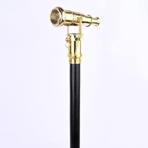 Brass Nautical Telescope Walking Stick with Compass