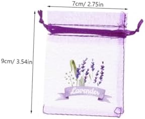 50pcs Lavender Organza Drawstring Bags for Dried Herbs Jewelry Wedding Favors