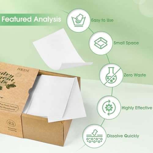 Poesie Fragrance Free Laundry Detergent Sheets 320 Count
