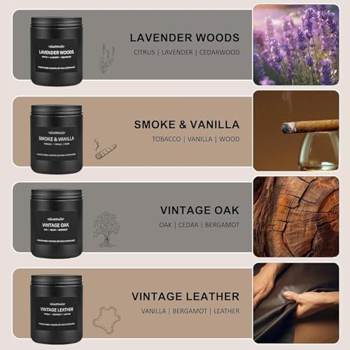 4 Pack Men Scented Candles for Home Gifts