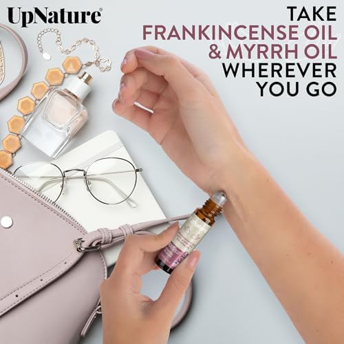 UpNature Frankincense and Myrrh Oil Roll On - Natural Essential Oil for Skin