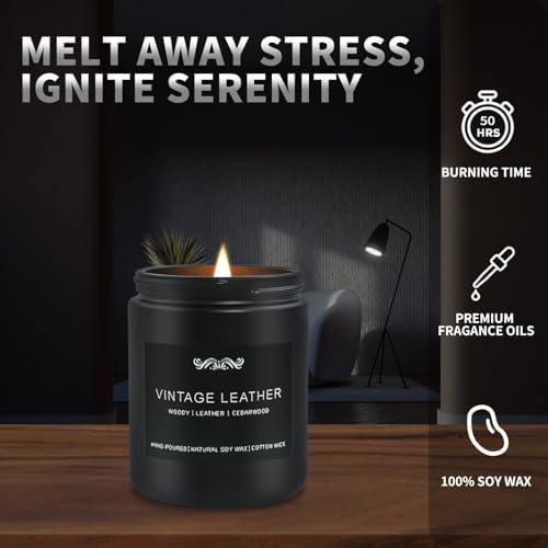 6 Pack Men Scented Candles Aromatherapy Gift Set