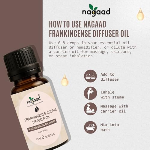 Organic Frankincense Essential Oil - 15ml for Diffusers and Massage
