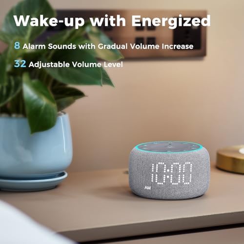 Mojikoo White Noise Alarm Clock with 5W Speaker and Night Lights