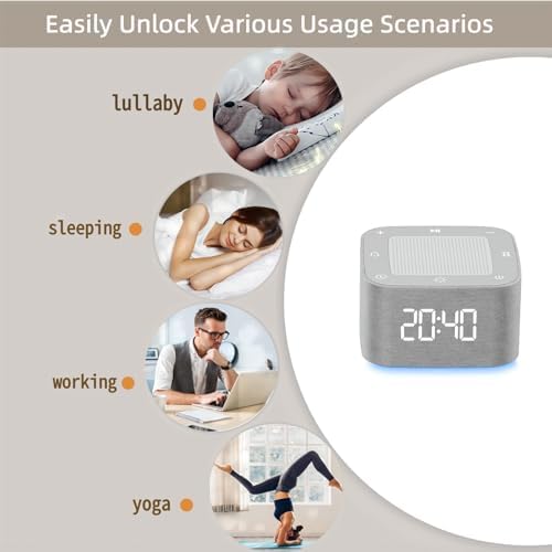 Sleep Sound Machine with Alarm Clock and Lights