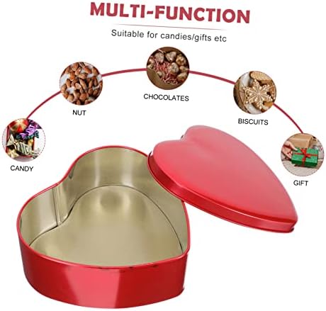 10Pcs Heart Shaped Candy Box Durable Tinplate Storage Container