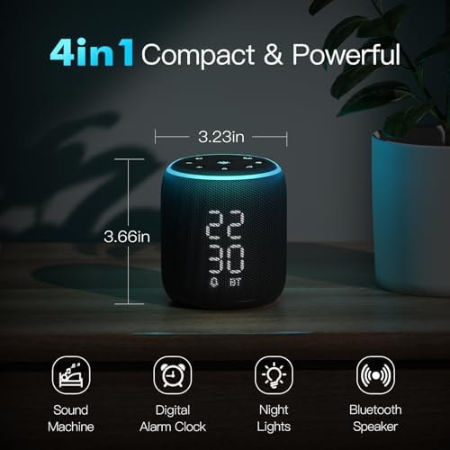 REACHER Sound Machine Alarm Clock for Kids