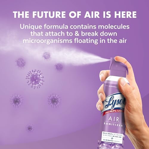 Lysol Air Sanitizer Spray with Lavender Sky Scent 10 oz Pack of 3