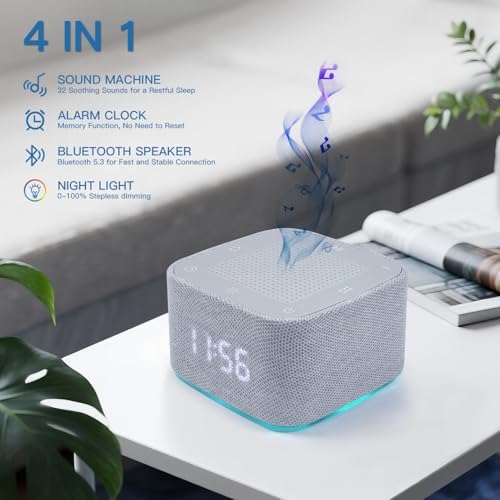 White Noise Sound Machine with 32 Sounds and Night Light