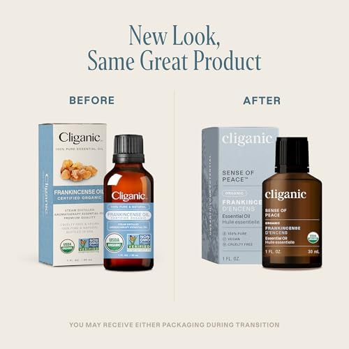Cliganic USDA Organic Frankincense Essential Oil 1oz