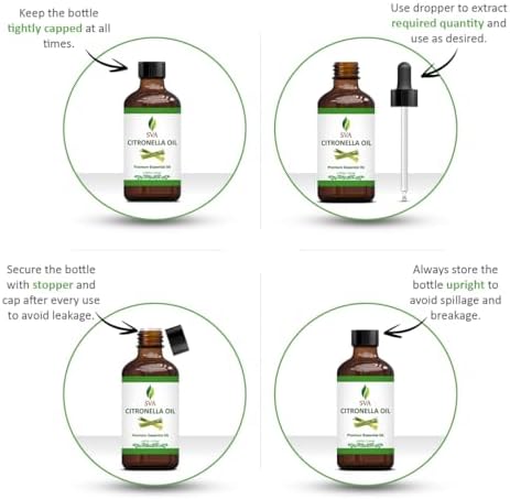 SVA Citronella Essential Oil 4 Fl Oz Natural