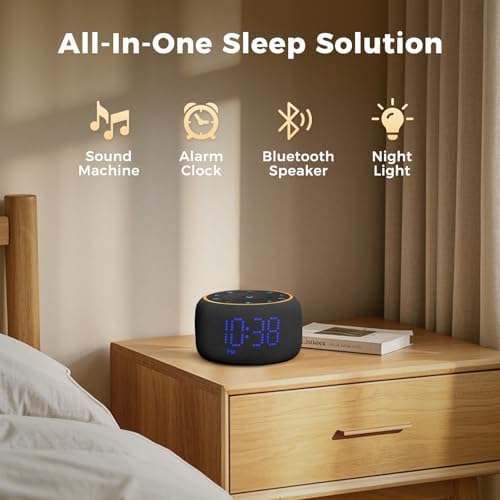 Mojikoo WhiteNoise Alarm Clock 4-in-1 Sleep Solution