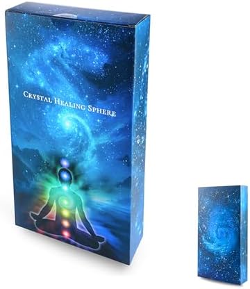 7 Chakra Crystal Healing Spheres with LED Wooden Stand