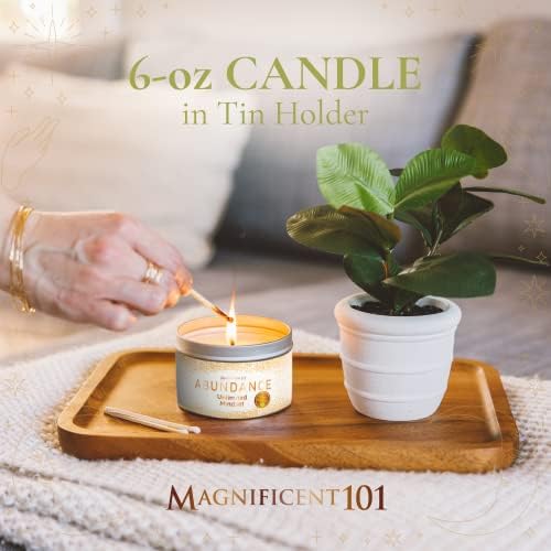 Magnificent 101 Abundance Smudge Candle - 6 Oz Soy Wax