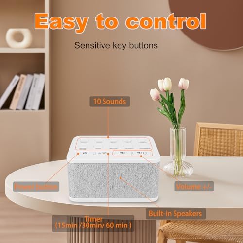 LUXSWAY Sound Machine with 10 Natural Soothing Sounds