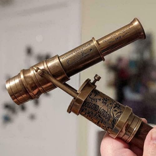 Antique Brass Handle Wooden Walking Stick with Engraved Design