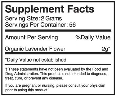 Nature Restore Dried Lavender Flowers USDA Organic Extra Grade 4 Ounces