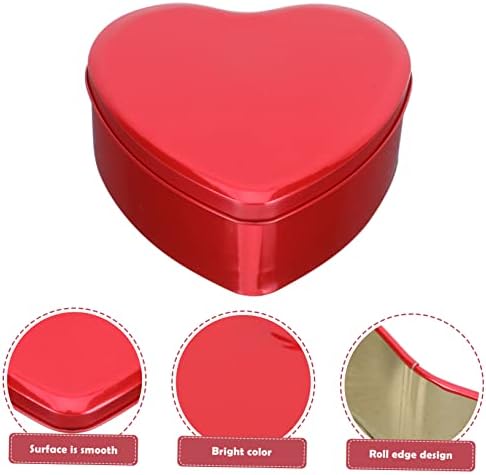10Pcs Heart Shaped Candy Box Durable Tinplate Storage Container