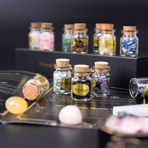 Healing Crystals in Jars 16 PCS Set