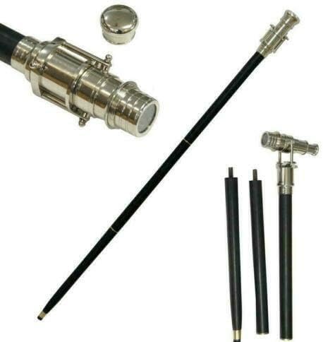 Victorian Style Walking Cane with Telescope Handle