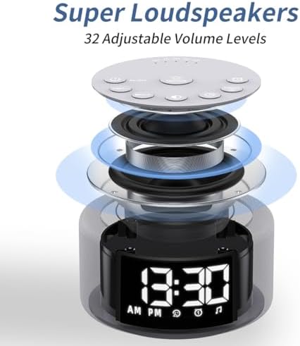 3 in 1 Sound Machine Alarm Clock Night Light