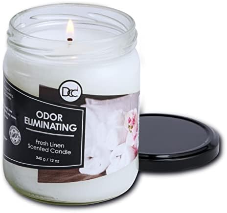 Fresh Linen Odor Eliminating Candle - 80 Hour Burn Time