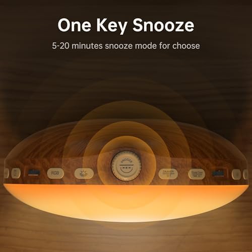 JALL Sunrise Alarm Clock with 26 Sounds and 17 NightLights