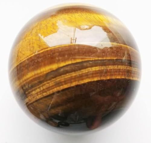 Natural Tiger Eyes Crystal Sphere Feng Shui Healing Decor