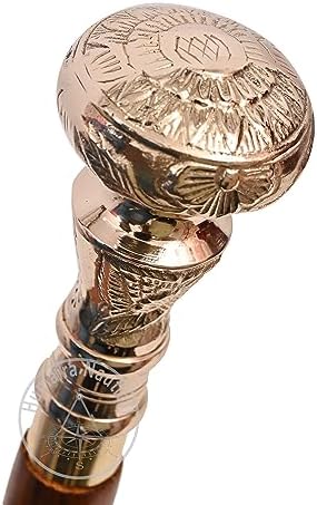 Victorian Brass Handle Walking Stick with Telescope Fold Design